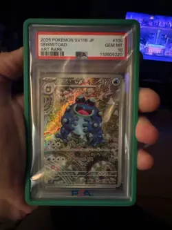 Seismitoad Black Bolt Holo Card SV11B Rare PSA 10 Japanese Art - Image 1