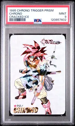 PSA 9 Chrono Cracked Ice Prism Holo Japanese Chrono Trigger Card Game 1995 - Image 1