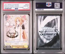 Weiss Schwarz SAO Asuna Promo PSA10 English Maid Outfit Trading Card Collectible - Image 1