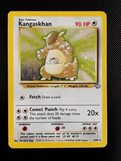 (MP) Kangaskhan 5/64 Jungle 1999 Holo Rare Unlimited Pokemon Card WOTC Vintage - Image 1