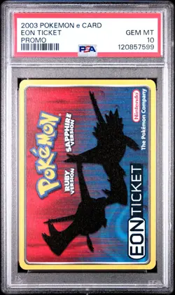 PSA 10 Gem Mint Pokemon Eon Ticket Promo E Card 2003 POP 36 - Image 1