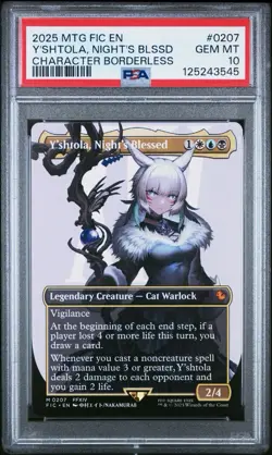 PSA 10 MTG FINAL FANTASY COMMANDER REGULAR Y'SHTOLA NIGHT'S BLESSED GEM MINT - Image 1