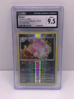 Blissey 2007 Pokemon D&P Mysterious Treasures Reverse Holo Rare #5 CGC 9.5 MINT+ - Image 1