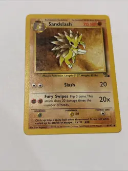 1999 Pokemon TCG Fossil Sandslash Uncommon 41/62 - Image 1
