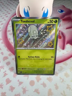 Toedscool Scarlet & Violet: Paldean Fates 105/091 Holo Shiny Rare Pokemon TCG NM - Image 1
