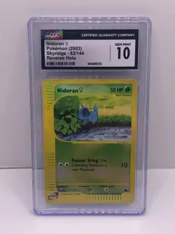 Nidoran F (Female) 2003 Pokemon Skyridge Reverse Holo #82 CGC 10 GEM MINT - Image 1
