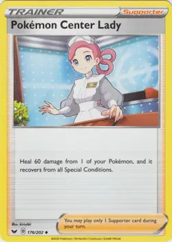 Pokemon Center Lady - 176/202 -Uncommon - Near Mint - Image 1