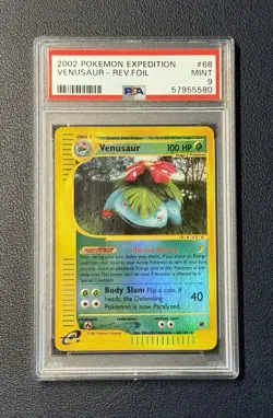 2002 Pokemon Expedition Base Set Venusaur Reverse Holo Rare #30 PSA 9 POP 110 - Image 1