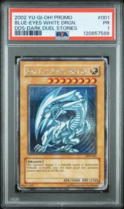 Yugioh Blue Eyes White Dragon DDS-001 Dark Duel Stories PSA 1 - Image 1