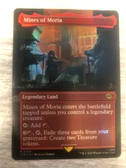 NM Foil R - Mines of Moria (Borderless FOIL): LoTR FREE SHIPPING - Image 1