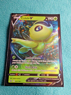 2021 POKEMON CARD CELEBI V 007/198 CHILLING REIGN NEAR MINT - Image 1