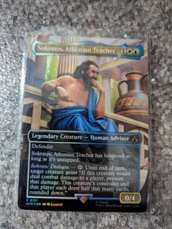 Sokrates, Athenian Teacher Borderless Foil Assassin's Creed MTG Card R 0121 Rare - Image 1