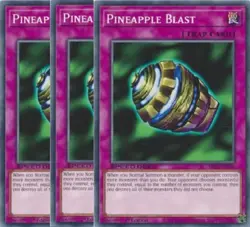 Yugioh - Pineapple Blast x 3 - 1st Edition NM - Plus Free Holographic Card - Image 1
