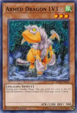 Yugioh - Armed Dragon LV3 LV5 LV7 3 Cards Set 1st LP - Free Holographic Card - Image 3