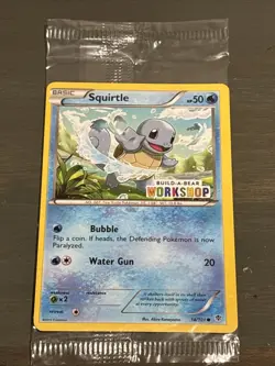 Build a Bear Pokemon Card Squirtle Promo Trading 14/101 2013 SEALED NEW - Image 1