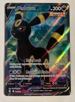 Pokemon TCG Umbreon v Full Art Ultra Rare Holo Card 188/203 Evolving Skies NM - Image 1