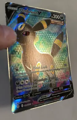 Pokemon TCG Umbreon v Full Art Ultra Rare Holo Card 188/203 Evolving Skies NM - Image 3