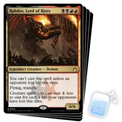 RAKDOS, LORD OF RIOTS X4 Ravnica Remastered Magic MTG MINT CARD - Image 1