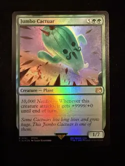 Magic The Gathering MTG - Jumbo Cactuar Foil - FIN - Image 1
