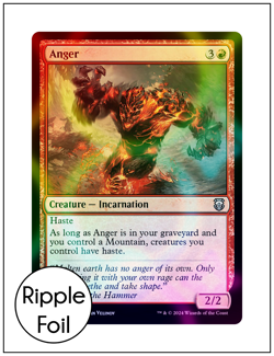 1x Anger, Ripple Foil, Modern Horizons 3 Commander, MTG NM - Image 1