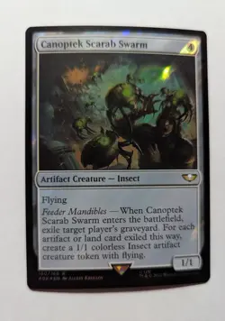 1x Canoptek Scarab Swarm Surge Foil Warhammer 40k Commander NM - Magic MTG X1 - Image 1