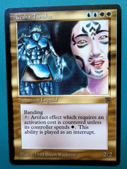 Magic the Gathering MTG Legends AYESHA TANAKA LP/EX 1994 Rare NICE! - Image 1