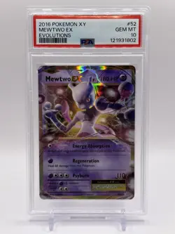 2016 Pokemon XY Evolutions Mewtwo EX 52/108 PSA 10 Gem Mint - Image 1