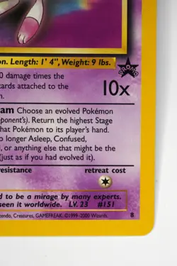 Pokemon TCG Mew #8 Black Star Promo Non Holo Card - NM - Excellent Condition - Image 3