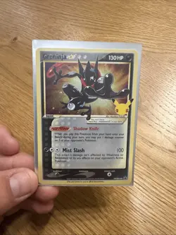 Pokemon TCG Greninja Gold Star SWSH144 Celebrations Black Star Promo NM Swirl - Image 1