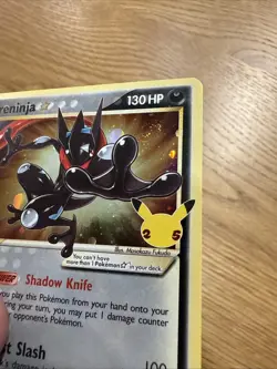 Pokemon TCG Greninja Gold Star SWSH144 Celebrations Black Star Promo NM Swirl - Image 2