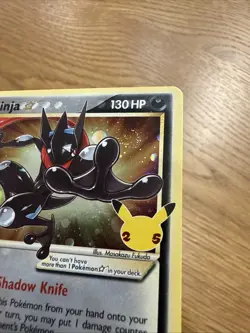 Pokemon TCG Greninja Gold Star SWSH144 Celebrations Black Star Promo NM Swirl - Image 3