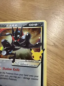 Pokemon TCG Greninja Gold Star SWSH144 Celebrations Black Star Promo NM Swirl - Image 5