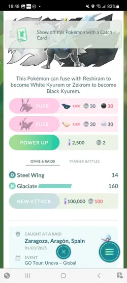 Pokemon Go Legendary Kyurem ( Normal )(Background) - Image 2