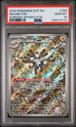 ‼2024 POKEMON SVP SURGING SPARKS ETB PROMO #159 MAGNETON PSA 10 Shinji Kanda - Image 1
