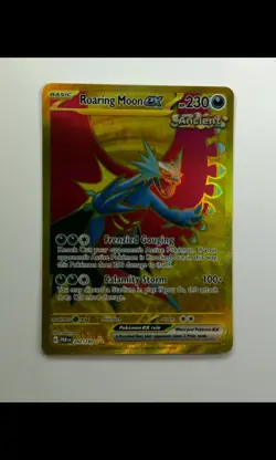 Pokemon Roaring Moon EX 262/182 Paradox Rift Hyper Rare Gold Holo NM Condition - Image 1