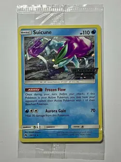 Suicune 59/214 •SEALED• STAMPED Sun & Moon: Lost Thunder 2018 Legendary Pokemon - Image 1