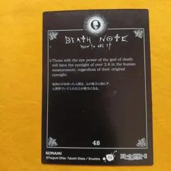 Death Note Trading Card 46 Near Mint Slight Whiting Available for - Image 2