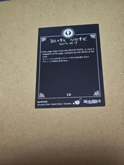 Death Note Trading Card L Yagami 16 Konami Used - Image 2