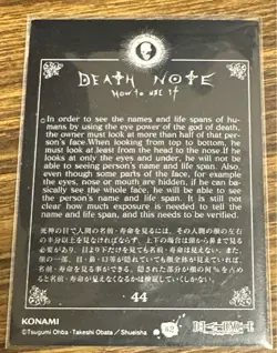 Death Note Trading Card Near No P22 Holo Card Light Scratches - Image 2