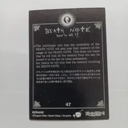 Death Note Light Yagami Trading Card KONAMI Set 47 Individual Card - Image 2
