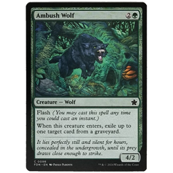 x1 Ambush Wolf FDN MTG M/NM Green Common Creature Wolf Foundations TCG CCG - Image 1