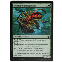 x1 Treetop Snarespinner FDN MTG M/NM Green Common Creature Spider Foundations - Image 1