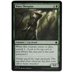 x1 Wary Thespian FDN MTG M/NM Green Common Creature Cat Druid Foundations TCG - Image 1