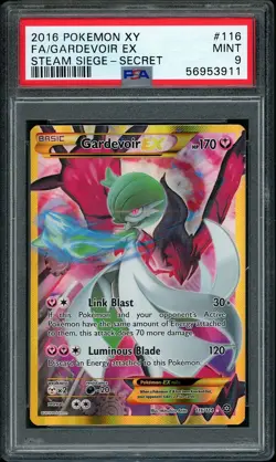 2016 Pokemon XY Steam Siege Gardevoir EX Full Art #116 Secret Rare PSA 9 MINT - Image 1