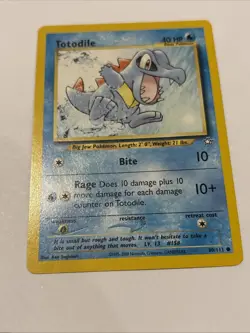 2000 Pokemon Neo Genesis "Totodile" 80/111 Near-Mint 1st Edition - Image 1