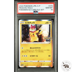 PSA 10 Pikachu 272/S-P Pokemon Go Card File Set 2022 Pokemon Card Promo JP - Image 1