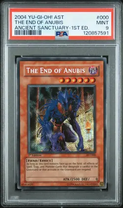 Yugioh The End of Anubis AST-000 Secret Rare PSA 9 1st Edition - Image 1