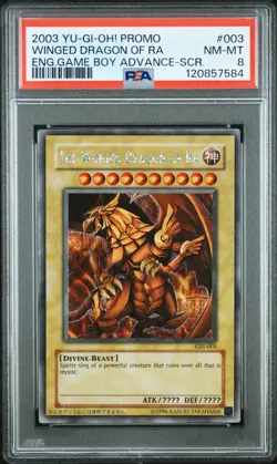 The Winged Dragon of Ra PSA 8 Secret Rare English GBI 003 YuGiOh - Image 1