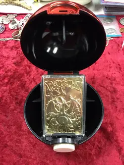 23K Gold Plated CHARIZARD Trading Card 1999 Burger King Pokemon Ball , NO BOX - Image 1