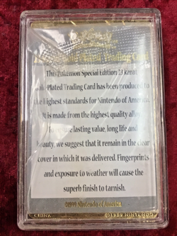 23K Gold Plated CHARIZARD Trading Card 1999 Burger King Pokemon Ball , NO BOX - Image 3